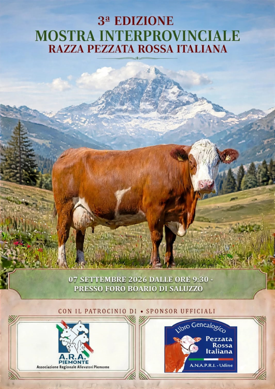 Locandina Mostra Pezzata Rossa Saluzzo 2026 Sito